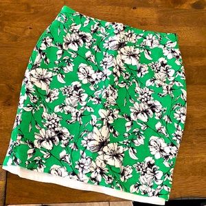Green Floral Skirt Forever21 bright Color